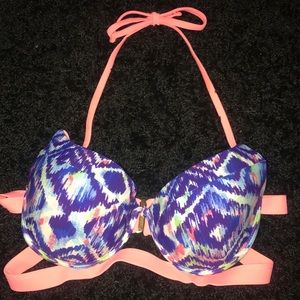 watercolor print bikini top